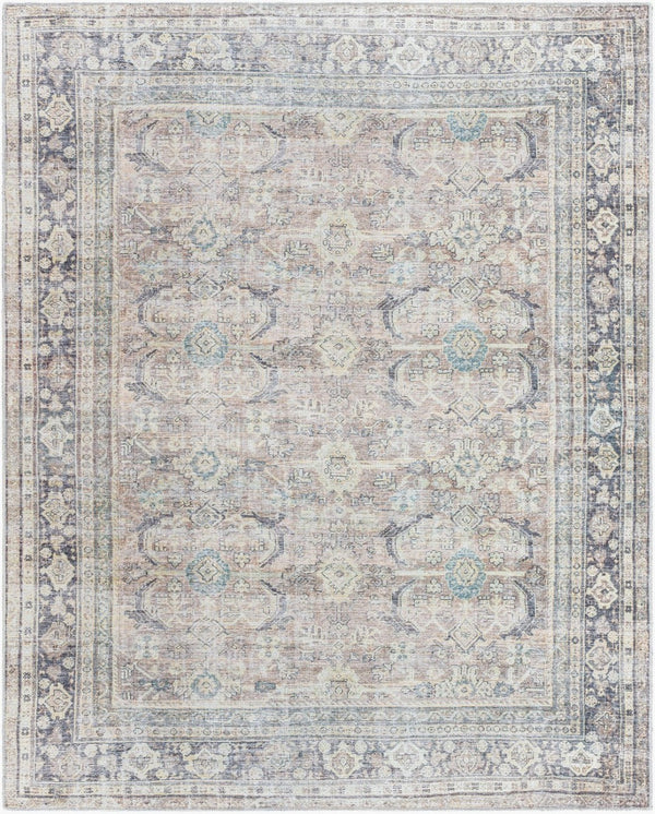 Livabliss Darling Distressed Traditional Runner Rug Woven Polyester Neutral Farmhouse Hallway Accent Brown, Charcoal 7'7" x 9'6" BODA2300-7796
