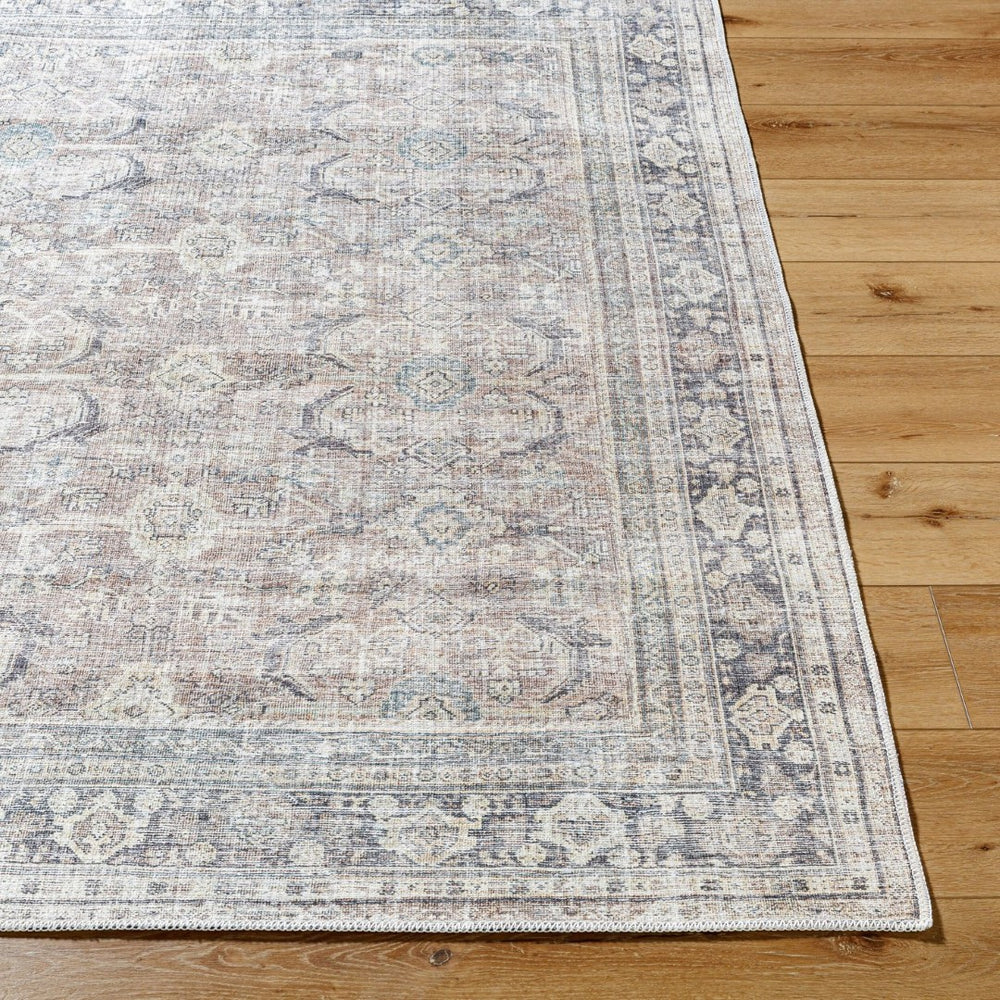 Livabliss Darling Distressed Traditional Runner Rug Woven Polyester Neutral Farmhouse Hallway Accent Brown, Charcoal 2'7" x 10' BODA2300-2710