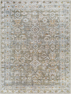 Livabliss Darling Geometric Flatweave Runner Rug Antique Fade Polyester for Hallways and Entryways Cream, Ice Blue 8'10" x 12' BODA2301-81012