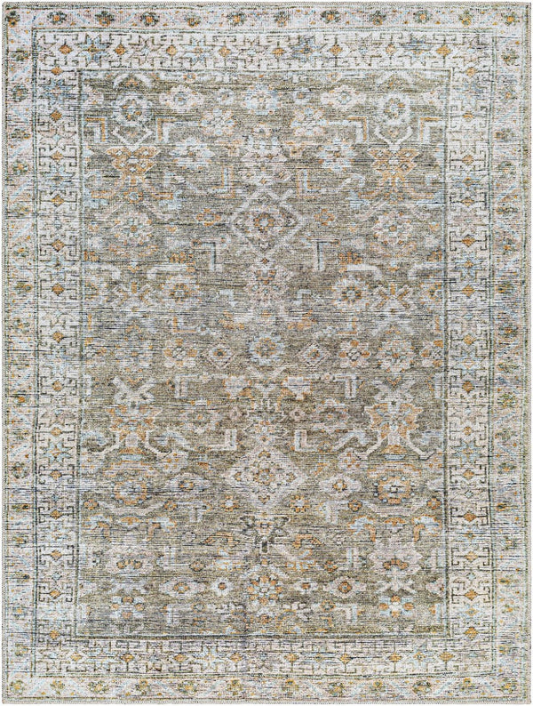 Livabliss Darling Geometric Flatweave Runner Rug Antique Fade Polyester for Hallways and Entryways Cream, Ice Blue 8'10" x 12' BODA2301-81012