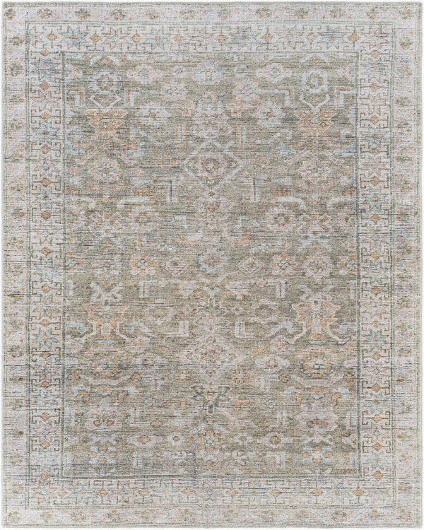 Livabliss Darling Geometric Flatweave Runner Rug Antique Fade Polyester for Hallways and Entryways Cream, Ice Blue 7'7" x 9'6" BODA2301-7796
