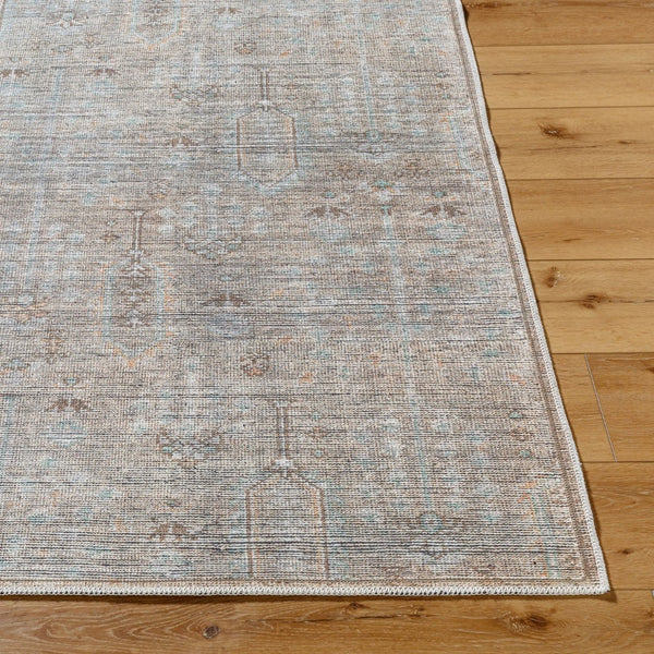 Livabliss Darling Vintage Inspired Runner Rug Machine Woven Turkey Earthy Tones Hallway Entryway Tan, Olive 8'10" x 12' BODA2302-81012