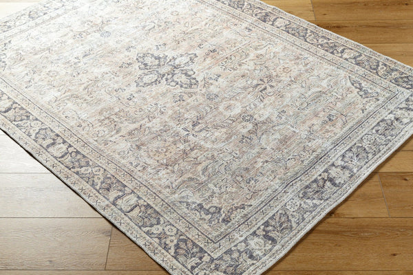 Livabliss Darling Vintage Inspired Flatweave Runner Rug Faded Tones for Hallways and Entryways Tan, Black 2'7" x 10' BODA2304-2710