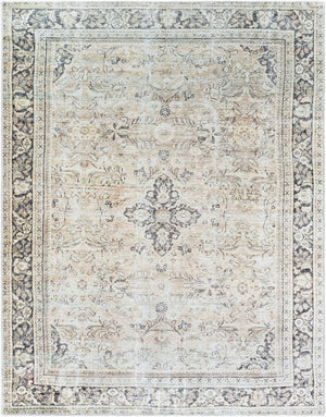 Livabliss Darling Vintage Inspired Flatweave Runner Rug Faded Tones for Hallways and Entryways Tan, Black 7'7" x 9'6" BODA2304-7796