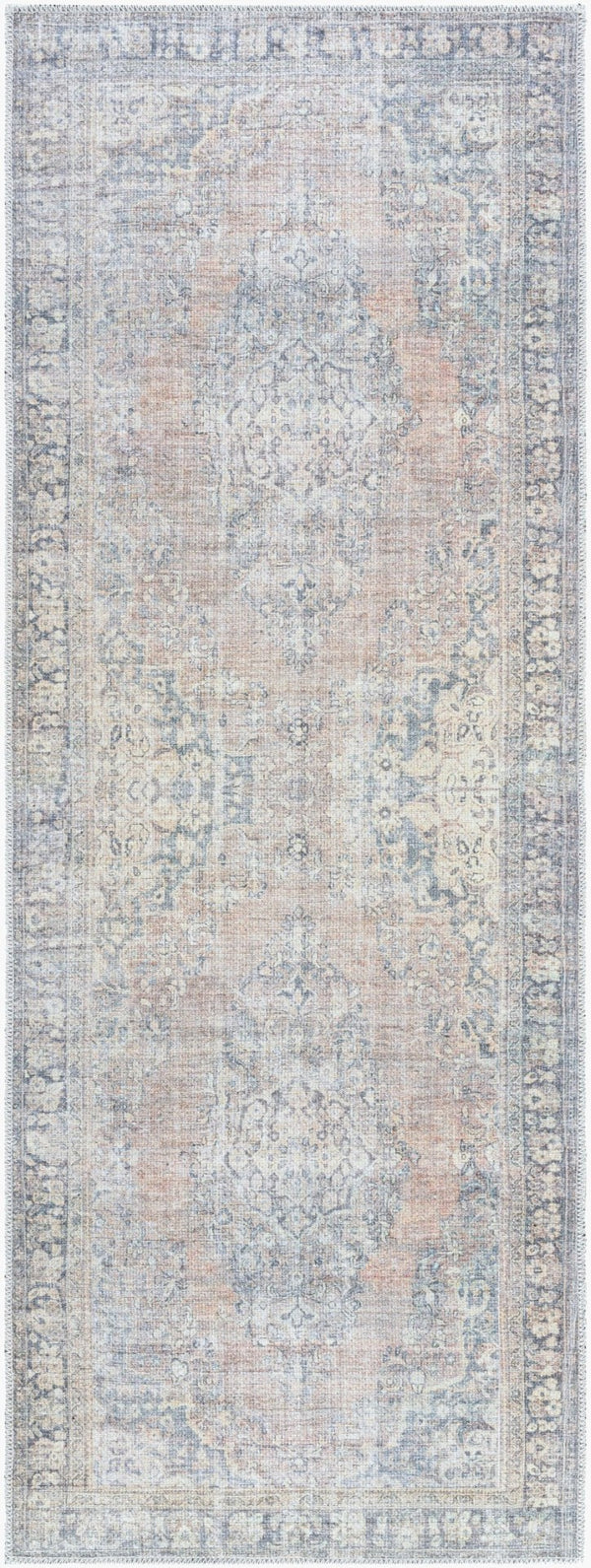 Livabliss Darling Medallion Flatweave Runner Rug Vintage Inspired Polyester for Hallway Entryway Camel, Black 2'7" x 7'3" BODA2305-2773