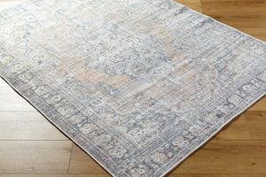 Livabliss Darling Medallion Flatweave Runner Rug Vintage Inspired Polyester for Hallway Entryway Camel, Black 6'7" x 9' BODA2305-679