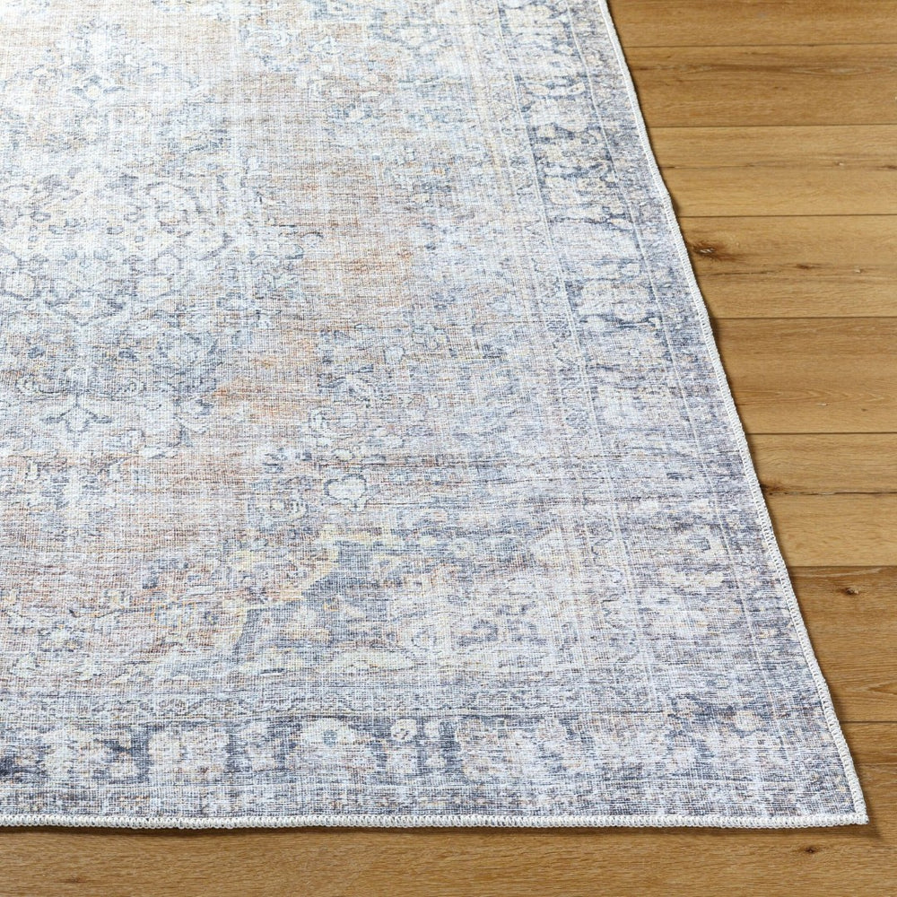 Livabliss Darling Medallion Flatweave Runner Rug Vintage Inspired Polyester for Hallway Entryway Camel, Black 6'7" x 9' BODA2305-679