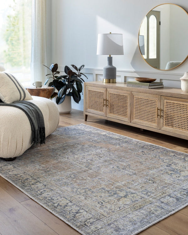 Livabliss Darling Medallion Flatweave Runner Rug Vintage Inspired Polyester for Hallway Entryway Camel, Black 6'7" x 9' BODA2305-679