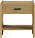 Bodo BODO-001 26"H x 26"W x 17"D Nightstand BODO001-262617  Top: Brown, White; Base: Brown Surya