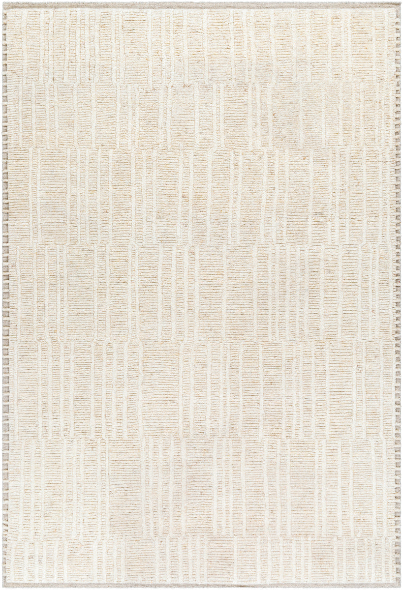 Davey BODV-2301 9' x 12' Handmade Rug BODV2301-912  Beige, Black Surya