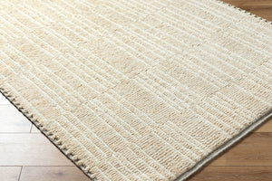 Surya Davey Handmade 2' X 3' Wool Rug - Timeless Hand-knotted Design For Classic Home Décor Elegance Beige Wool Bodv2301-23