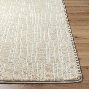Davey BODV-2301 9' x 12' Handmade Rug BODV2301-912  Beige, Black Surya