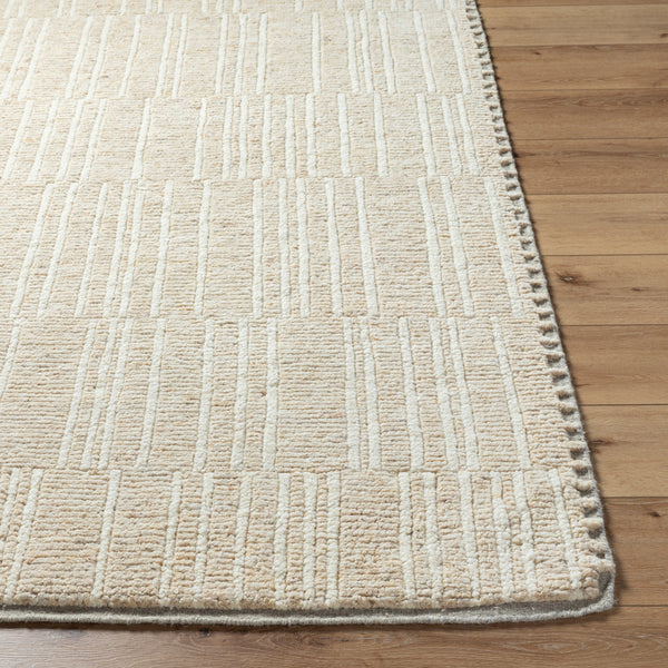 Davey BODV-2301 9' x 12' Handmade Rug BODV2301-912  Beige, Black Surya