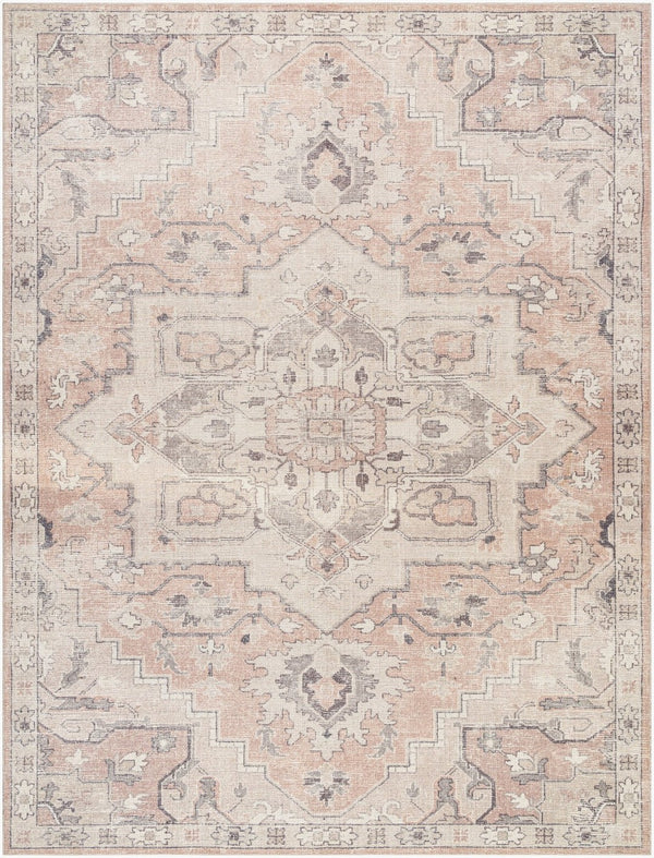 Livabliss Elle Machine Woven Polyester Area Rug with Traditional Turkish Pattern for Entryways Tan, Light Beig 9'2" x 12' BOEC2300-9212