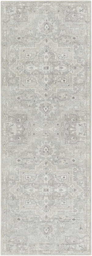 Livabliss Elle Traditional Pattern Polyester Accent Rug for Entryways and Cozy Bedroom Spaces Sage, White 2'7" x 7'3" BOEC2301-2773
