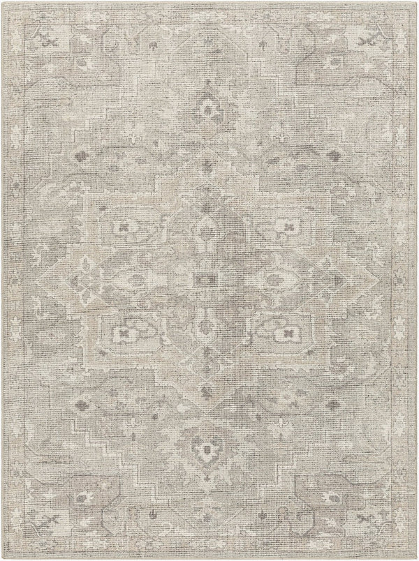 Livabliss Elle Traditional Pattern Polyester Accent Rug for Entryways and Cozy Bedroom Spaces Sage, White 2'2" x 3'9" BOEC2301-2239