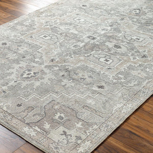 Livabliss Elle Traditional Pattern Polyester Accent Rug for Entryways and Cozy Bedroom Spaces Sage, White 2'2" x 3'9" BOEC2301-2239