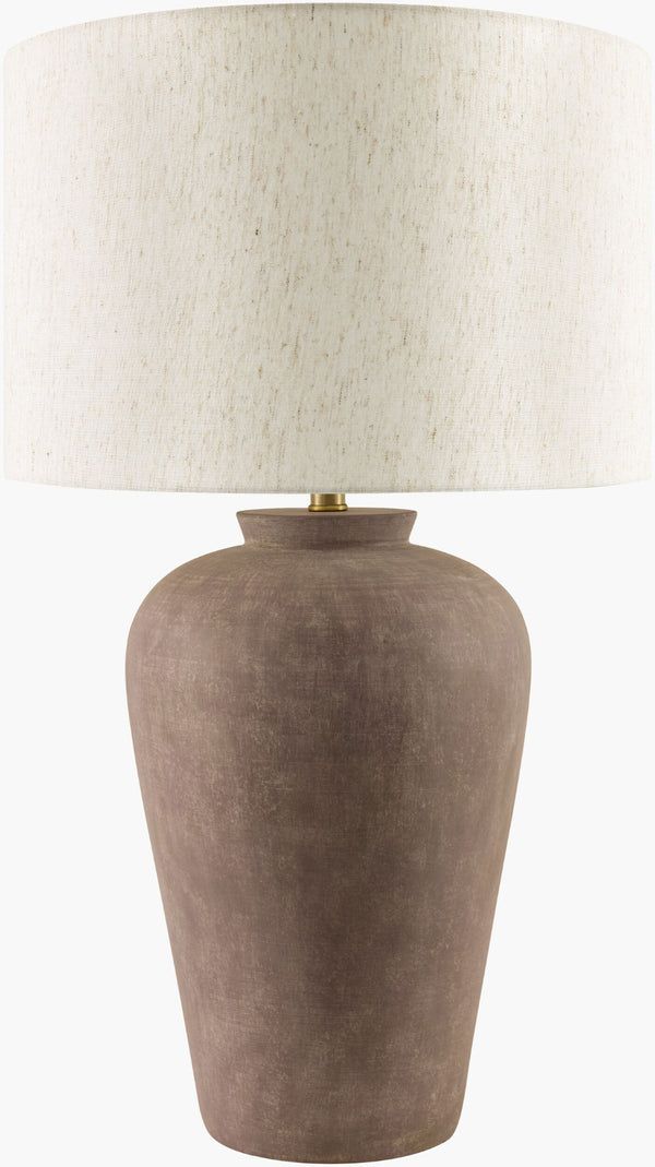 Livabliss Encina Drum Shade Table Lamp Linen Polyester Traditional Silhouette for Living Room BOEN-001
