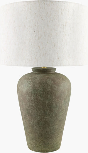 Livabliss Encina Linen Drum Shade Table Lamp with Metal Base for Warm Ambient Bedroom Glow BOEN-002