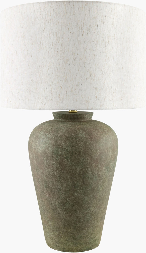 Livabliss Encina Linen Drum Shade Table Lamp with Metal Base for Warm Ambient Bedroom Glow BOEN-002