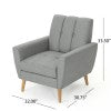 Christopher Knight Home® - Noble House - Treston Mid Century Grey Fabric Club Chair