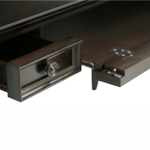 English Elm Amherst Solid Wood Desk in Hickory Brown - 54" Transitional Home Office Desk with Drawers & Keyboard Tray B136P159429