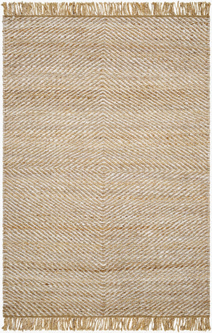 Livabliss Kamey Handwoven Jute Flatweave Rug Diamond Pattern Farmhouse Cottage Fringe Accent Beige, Wheat 9' x 12' BOKY2304-912