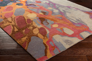 Brought to Light BOL-4006 8' x 10' Handmade Rug BOL4006-810  Rust, Rose, Light Sage, Ink Blue, Mustard, Medium Purple Surya