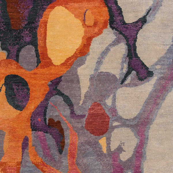 Brought to Light BOL-4006 8' x 10' Handmade Rug BOL4006-810  Rust, Rose, Light Sage, Ink Blue, Mustard, Medium Purple Surya