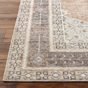 Livabliss Lila Turkish Machine Woven Medallion Polyester Accent Rug for Entryways and Transitional Spaces Tan, Brown 9'2" x 12' BOLC2300-9212