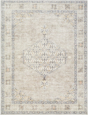 Livabliss Lila Traditional Polyester Accent Rug Machine Woven in Turkey for Entryways and Bedrooms White, Light Gr 2'2" x 3'9" BOLC2301-2239