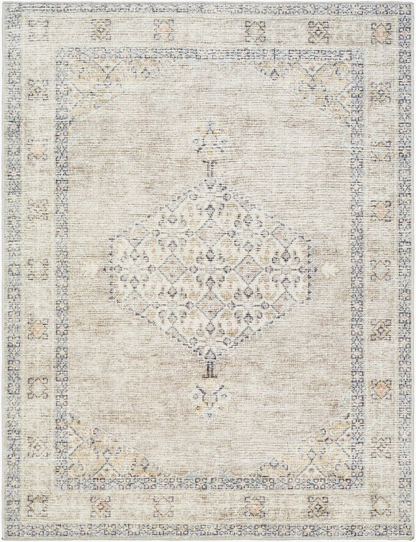 Livabliss Lila Traditional Polyester Accent Rug Machine Woven in Turkey for Entryways and Bedrooms White, Light Gr 2'2" x 3'9" BOLC2301-2239