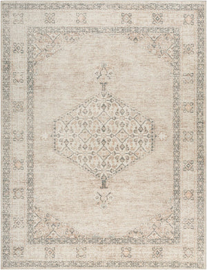Livabliss Lila Traditional Medallion Polyester Accent Rug for Entryway Bedroom or Reading Nook White, Medium B 7'10" x 10' BOLC2302-71010
