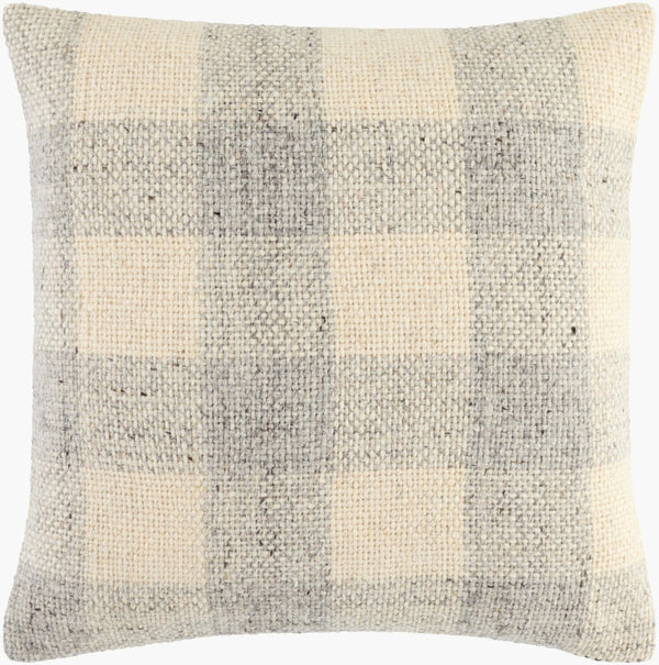 Livabliss Ladera Cotton Square Accent Pillow Handcrafted in India for Sofas and Bedrooms BOLR006-1818D