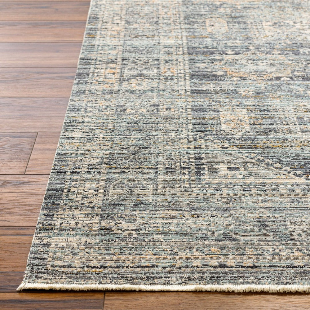 Livabliss Margaret Flatweave Runner Rug with Fringe Trim for Hallways and Entryways Black, Blue 2'7" x 7'3" BOMG2301-2773