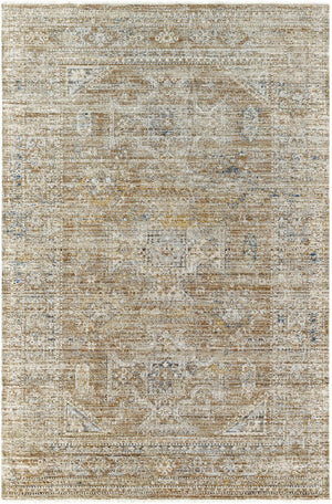 Livabliss Margaret Fringe Trim Flatweave Polyester Area Rug for Indoor Outdoor High Traffic Rooms Dark Brown, Tau 5'3" x 7'10" BOMG2302-53710