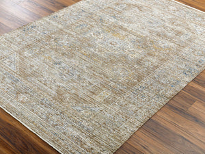 Livabliss Margaret Fringe Trim Flatweave Polyester Area Rug for Indoor Outdoor High Traffic Rooms Dark Brown, Tau 5'3" x 7'10" BOMG2302-53710