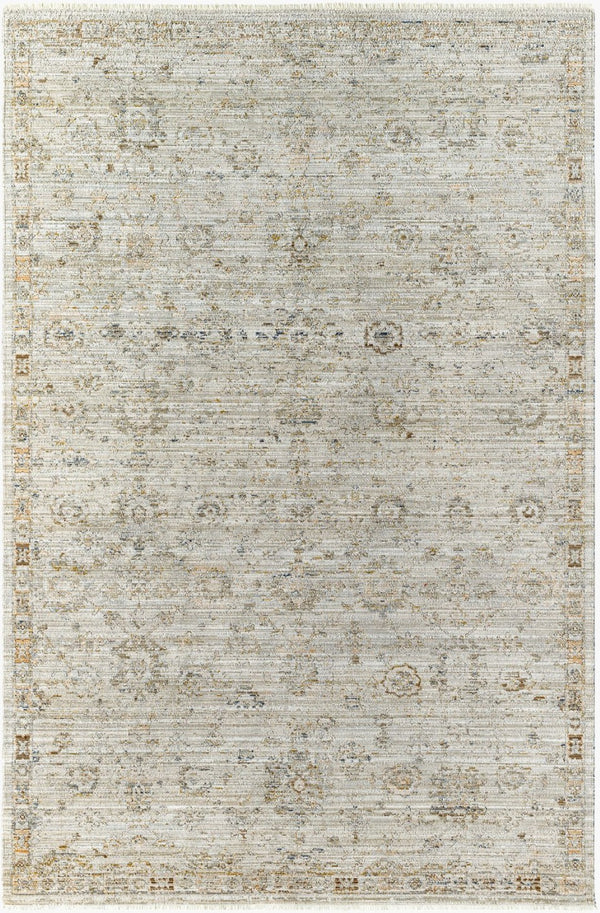 Livabliss Margaret Flatweave Polyester Area Rug with Fringe for Living Room Patio or Sunroom Taupe, Gray 9' x 13'1" BOMG2303-9131