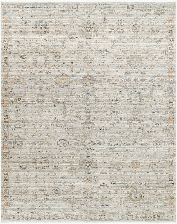 Livabliss Margaret Flatweave Polyester Area Rug with Fringe for Living Room Patio or Sunroom Taupe, Gray 7'10" x 10' BOMG2303-71010