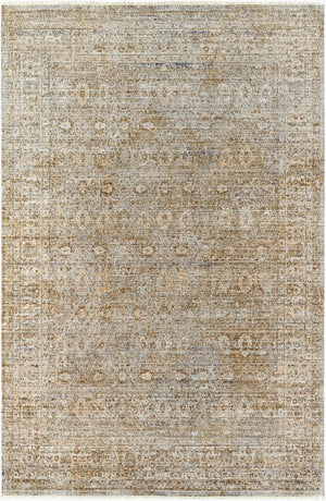Livabliss Margaret Flatweave Polyester Runner Rug with Fringe for Hallway Entryway or Patio Dark Brown, Gra 9' x 13'1" BOMG2304-9131