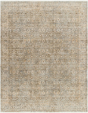 Livabliss Margaret Flatweave Polyester Runner Rug with Fringe for Hallway Entryway or Patio Dark Brown, Gra 7'10" x 10' BOMG2304-71010