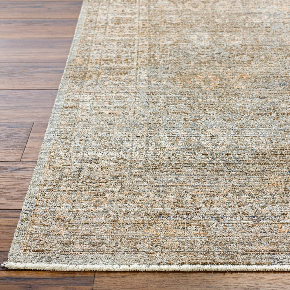 Livabliss Margaret Flatweave Polyester Runner Rug with Fringe for Hallway Entryway or Patio Dark Brown, Gra 7'10" x 10' BOMG2304-71010