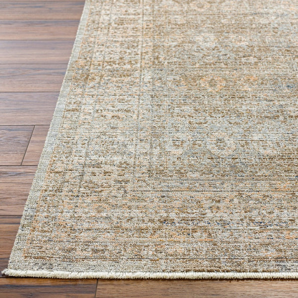 Livabliss Margaret Flatweave Polyester Runner Rug with Fringe for Hallway Entryway or Patio Dark Brown, Gra 9' x 13'1" BOMG2304-9131