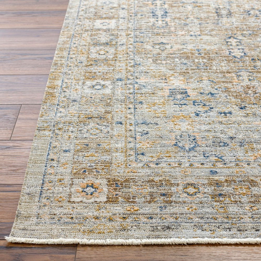 Livabliss Margaret Flatweave Polyester Runner Rug with Fringe for Entryway or Covered Patio Taupe, Charcoal 9' x 13'1" BOMG2305-9131