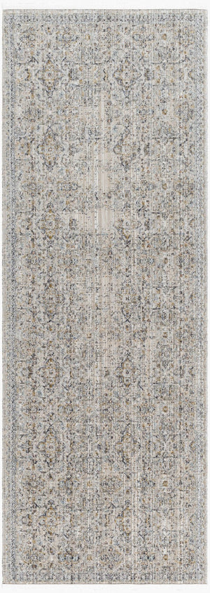 Livabliss Margaret Fringe-trim Polyester Runner Rug for Entryway Hallway or Covered Patio Use Charcoal, Taupe 2'7" x 7'3" BOMG2306-2773