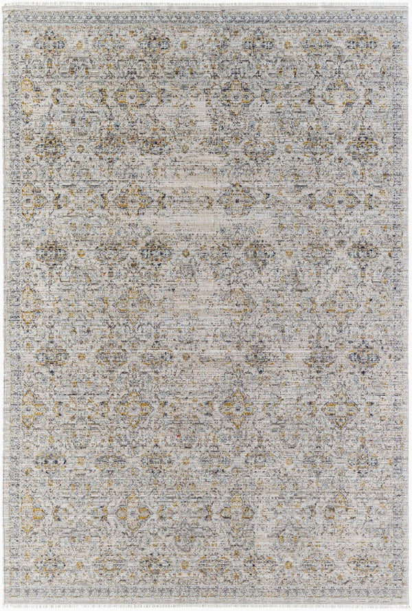 Livabliss Margaret Fringe-trim Polyester Runner Rug for Entryway Hallway or Covered Patio Use Charcoal, Taupe 9' x 13'1" BOMG2306-9131