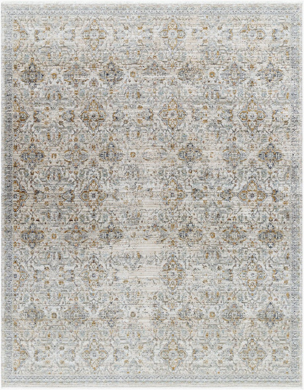 Livabliss Margaret Fringe-trim Polyester Runner Rug for Entryway Hallway or Covered Patio Use Charcoal, Taupe 7'10" x 10' BOMG2306-71010