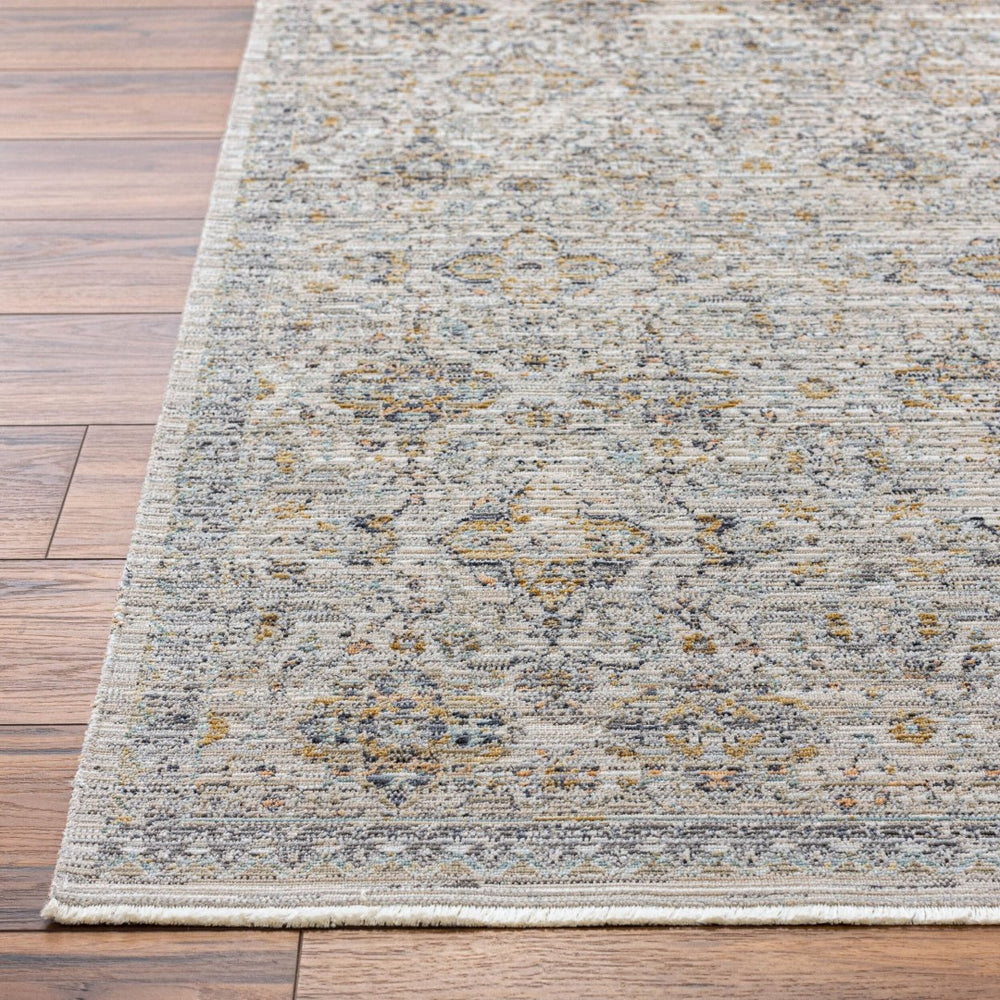 Livabliss Margaret Fringe-trim Polyester Runner Rug for Entryway Hallway or Covered Patio Use Charcoal, Taupe 9' x 13'1" BOMG2306-9131