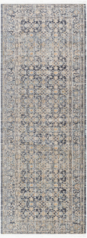Livabliss Margaret Fringe Runner Rug Polyester Woven Hallway Entryway Indoor Outdoor Accent Taupe, Black 2'7" x 7'3" BOMG2308-2773