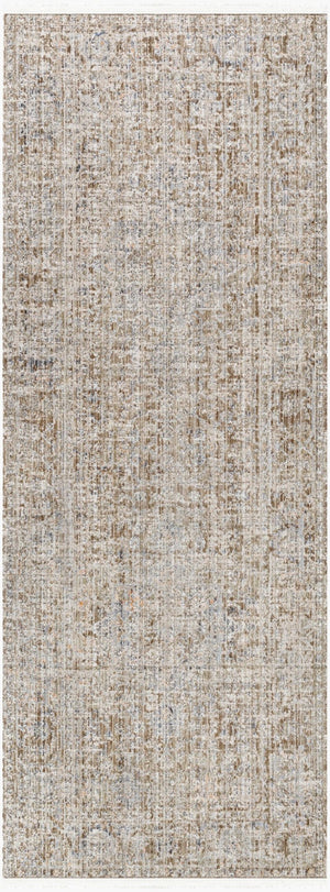 Livabliss Margaret Flatweave Runner Turkish Woven Polyester Rug for Hallways and Entryways Taupe, Dark Bro 2'7" x 7'3" BOMG2310-2773
